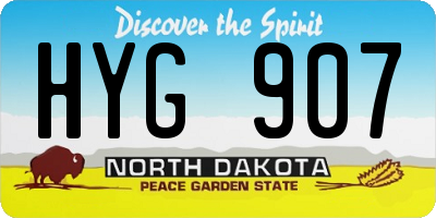ND license plate HYG907