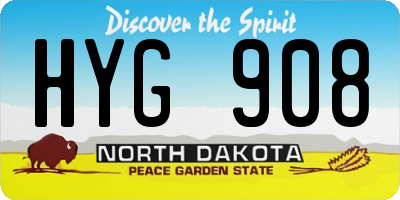 ND license plate HYG908