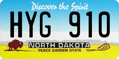 ND license plate HYG910
