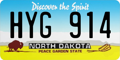 ND license plate HYG914