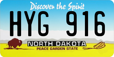ND license plate HYG916
