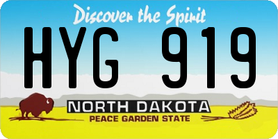 ND license plate HYG919