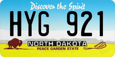 ND license plate HYG921