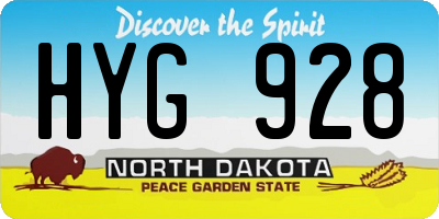 ND license plate HYG928