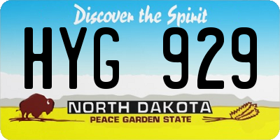 ND license plate HYG929