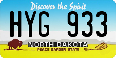 ND license plate HYG933
