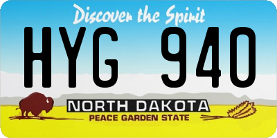 ND license plate HYG940