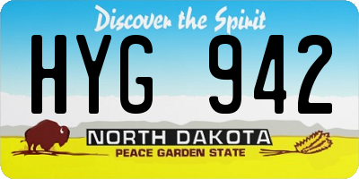 ND license plate HYG942