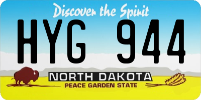 ND license plate HYG944