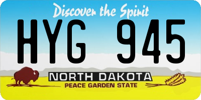 ND license plate HYG945