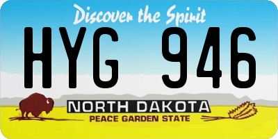 ND license plate HYG946