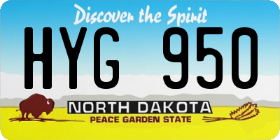 ND license plate HYG950