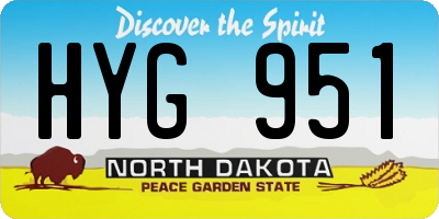 ND license plate HYG951
