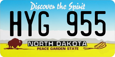 ND license plate HYG955