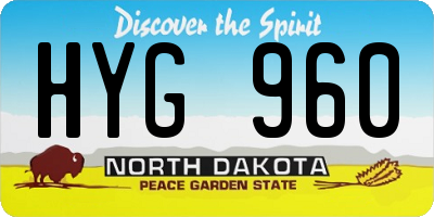 ND license plate HYG960