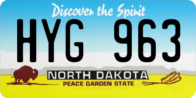 ND license plate HYG963
