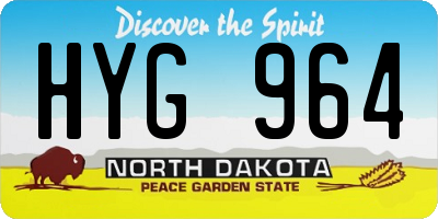 ND license plate HYG964