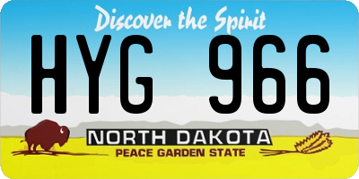 ND license plate HYG966