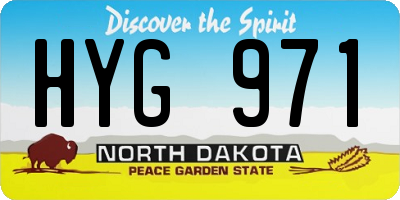 ND license plate HYG971