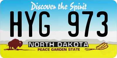 ND license plate HYG973