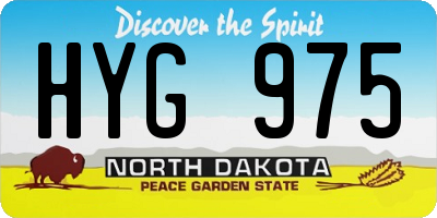 ND license plate HYG975