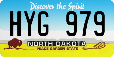 ND license plate HYG979