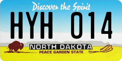 ND license plate HYH014