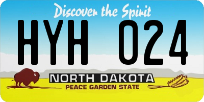 ND license plate HYH024