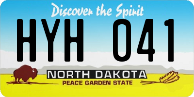 ND license plate HYH041