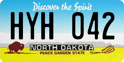 ND license plate HYH042
