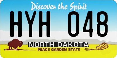 ND license plate HYH048