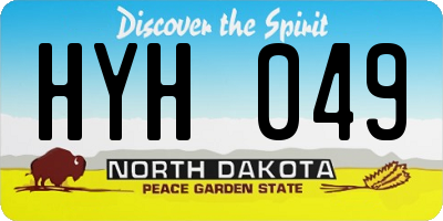 ND license plate HYH049
