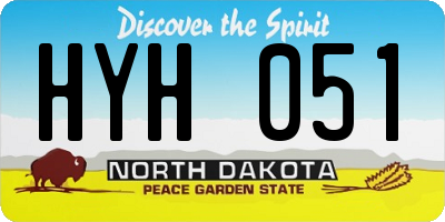 ND license plate HYH051