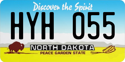 ND license plate HYH055