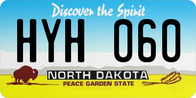 ND license plate HYH060