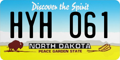 ND license plate HYH061