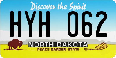 ND license plate HYH062