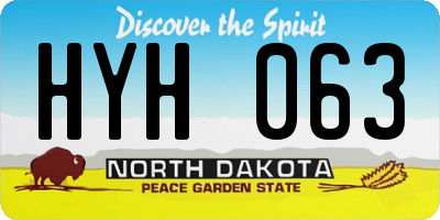 ND license plate HYH063
