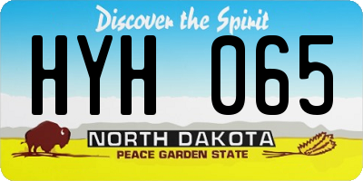 ND license plate HYH065