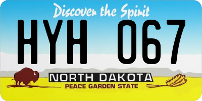 ND license plate HYH067