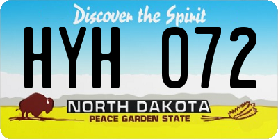 ND license plate HYH072