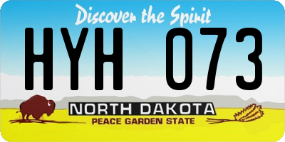 ND license plate HYH073