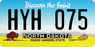 ND license plate HYH075