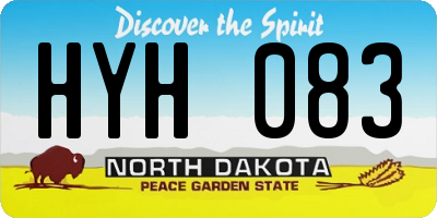 ND license plate HYH083