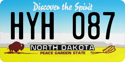 ND license plate HYH087