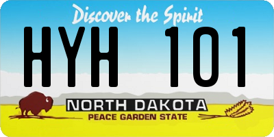 ND license plate HYH101