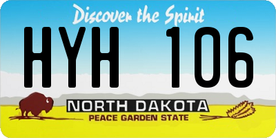 ND license plate HYH106