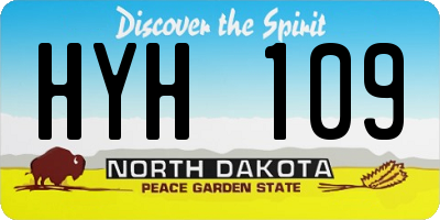 ND license plate HYH109