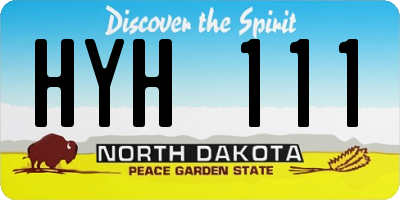 ND license plate HYH111