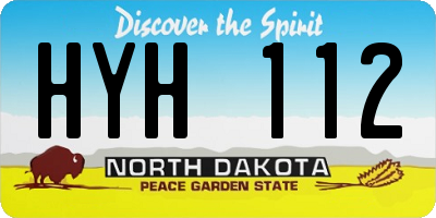 ND license plate HYH112